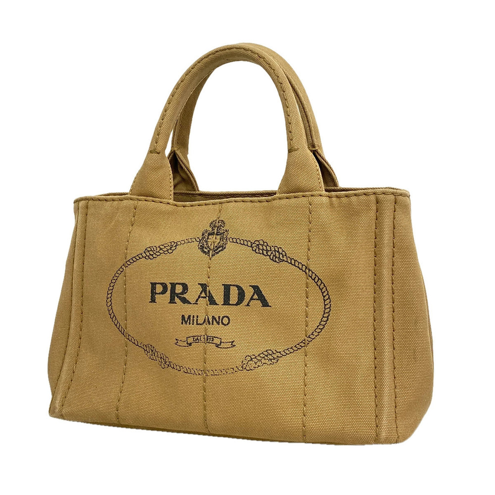 Prada Canapa Tote Bag Brown Canvas